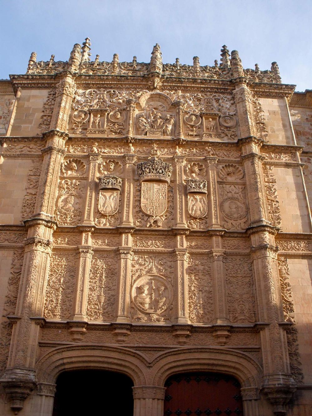 The Plateresque façade of the University of Salamanca
